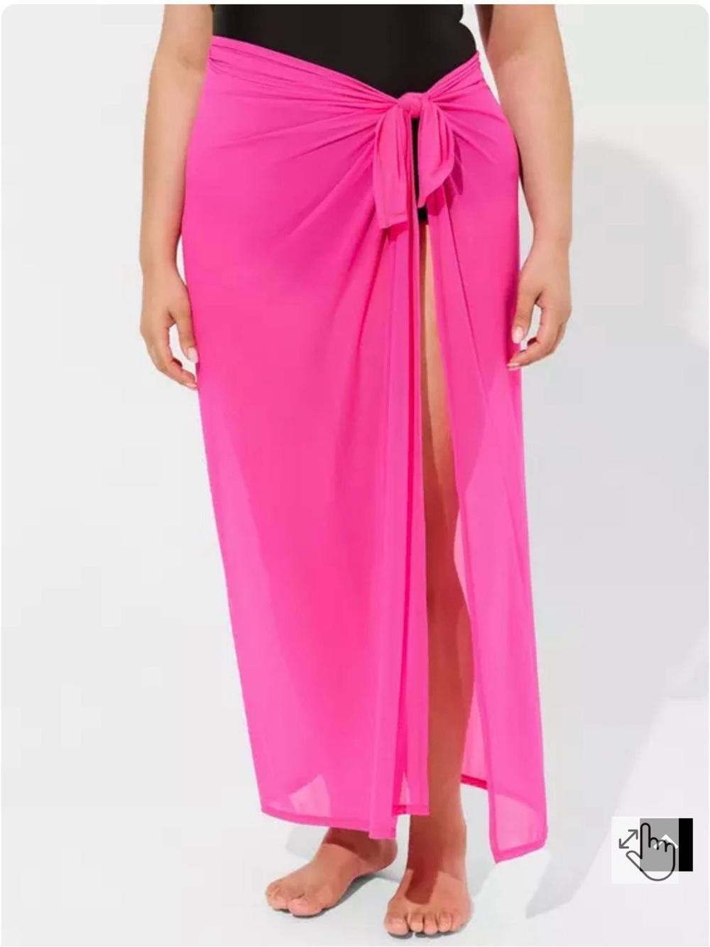 torrid Hot Pink Tie-Front Swim Sarong